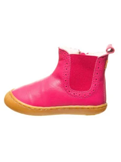 Leder-Chelsea-Boots In Pink