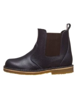 Leder-Chelsea-Boots In Dunkelblau