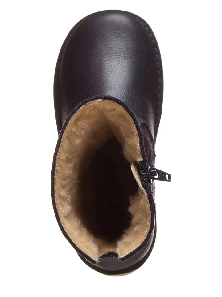 Leder-Stiefel In Dunkelblau 4 Leder-Stiefel In Dunkelblau – Bild 4