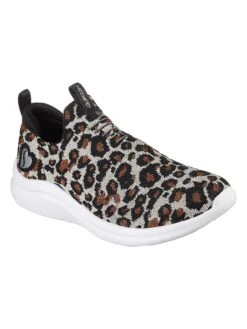 Skechers Slipper In Creme/ Schwarz/ Braun