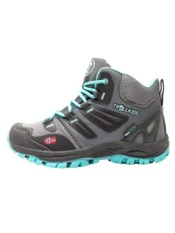 TROLLKIDS Wanderschuhe "Rondane Hiker Mid" In Grau/ Mint